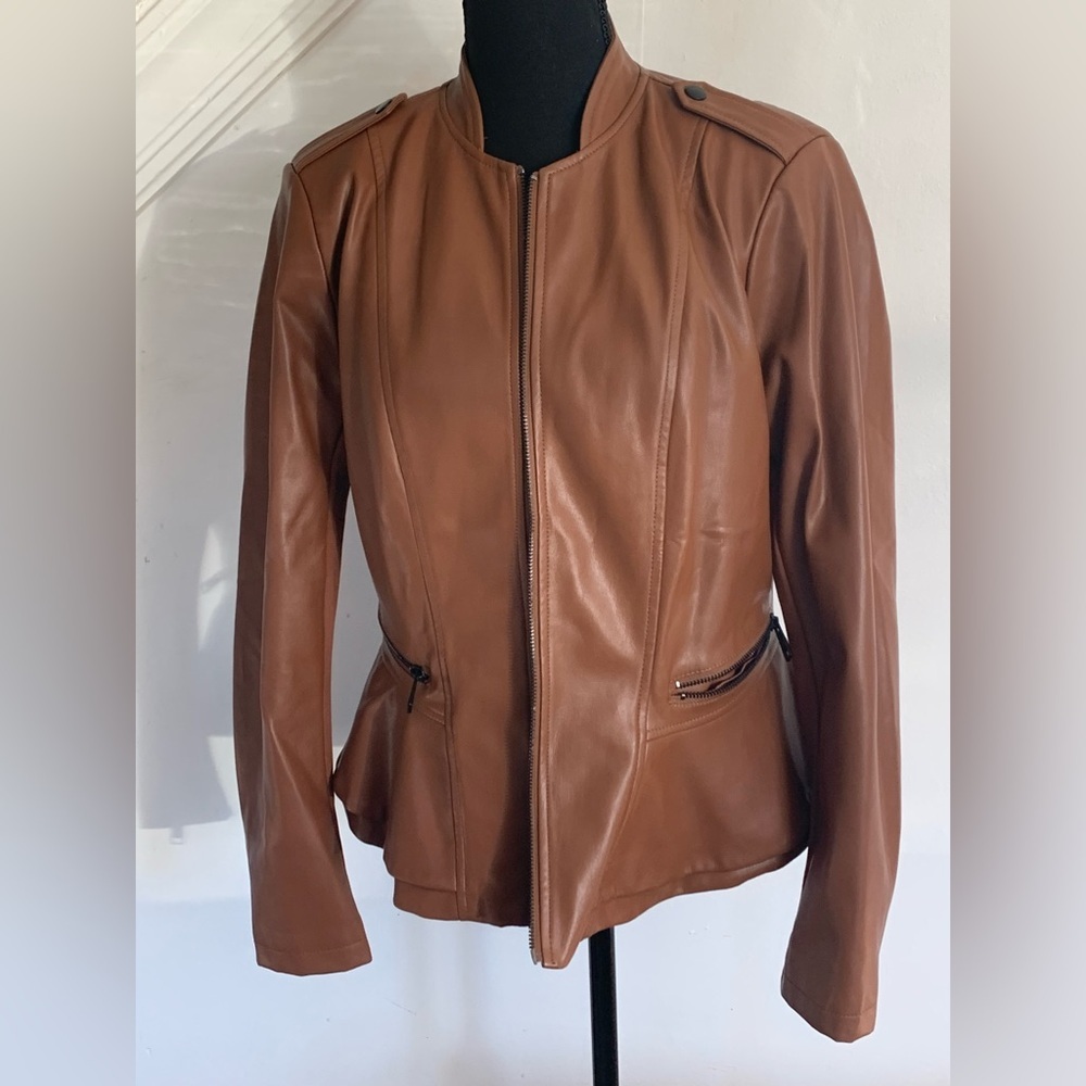 G.I.L.I. Tan Vegan Leather Jacket